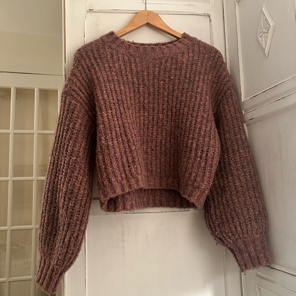 Small Sadie & Sage Chunky Knit Cropped Sweater - Picture 1 of 3